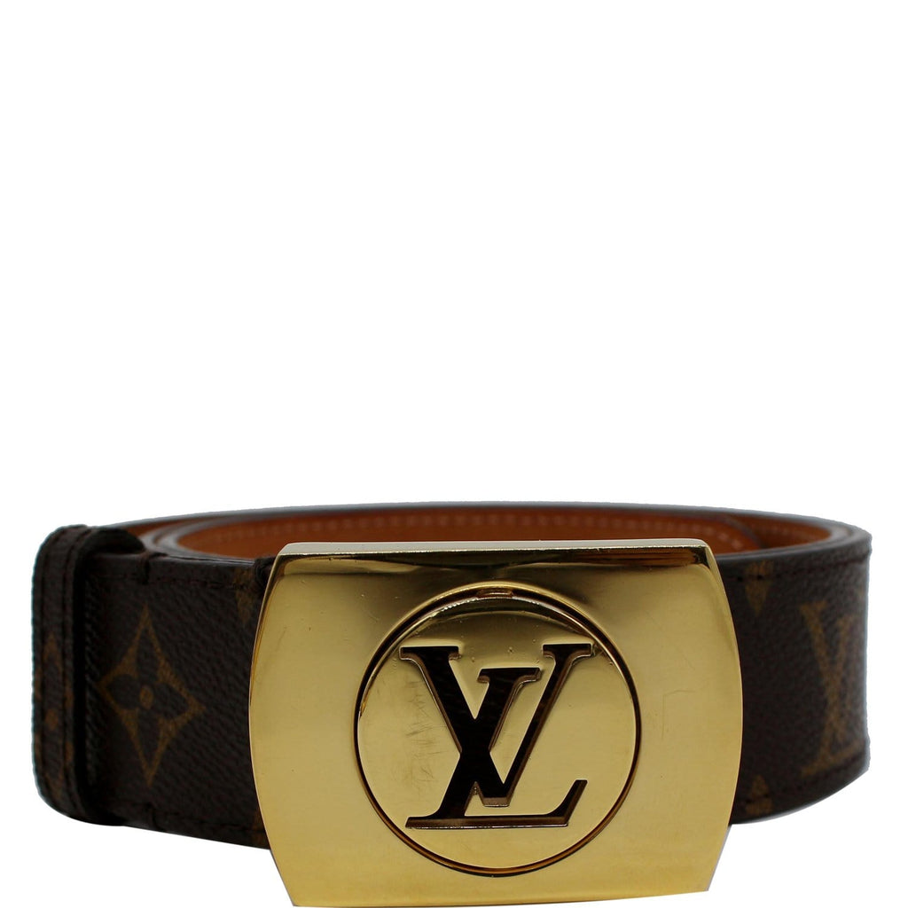 Lv circle leather belt Louis Vuitton Brown size 80 cm in Leather - 33356442