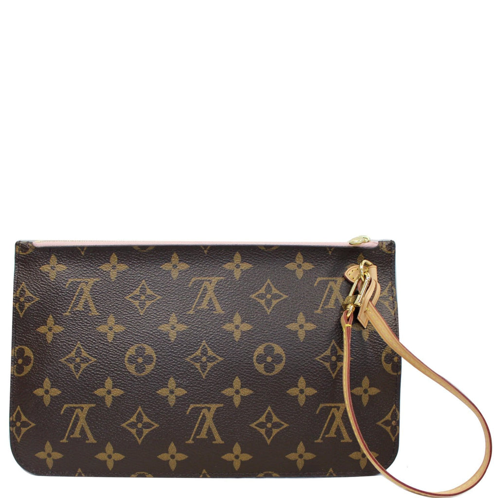 Louis Vuitton Pink Monogram Wild at Heart Neverfull Pochette Wristlet –  Bagriculture