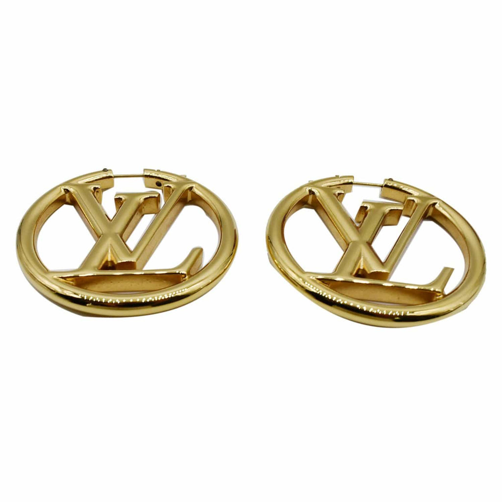 V STRASS Hoop Earrings by Louis Vuitton #earrings #goldearrings