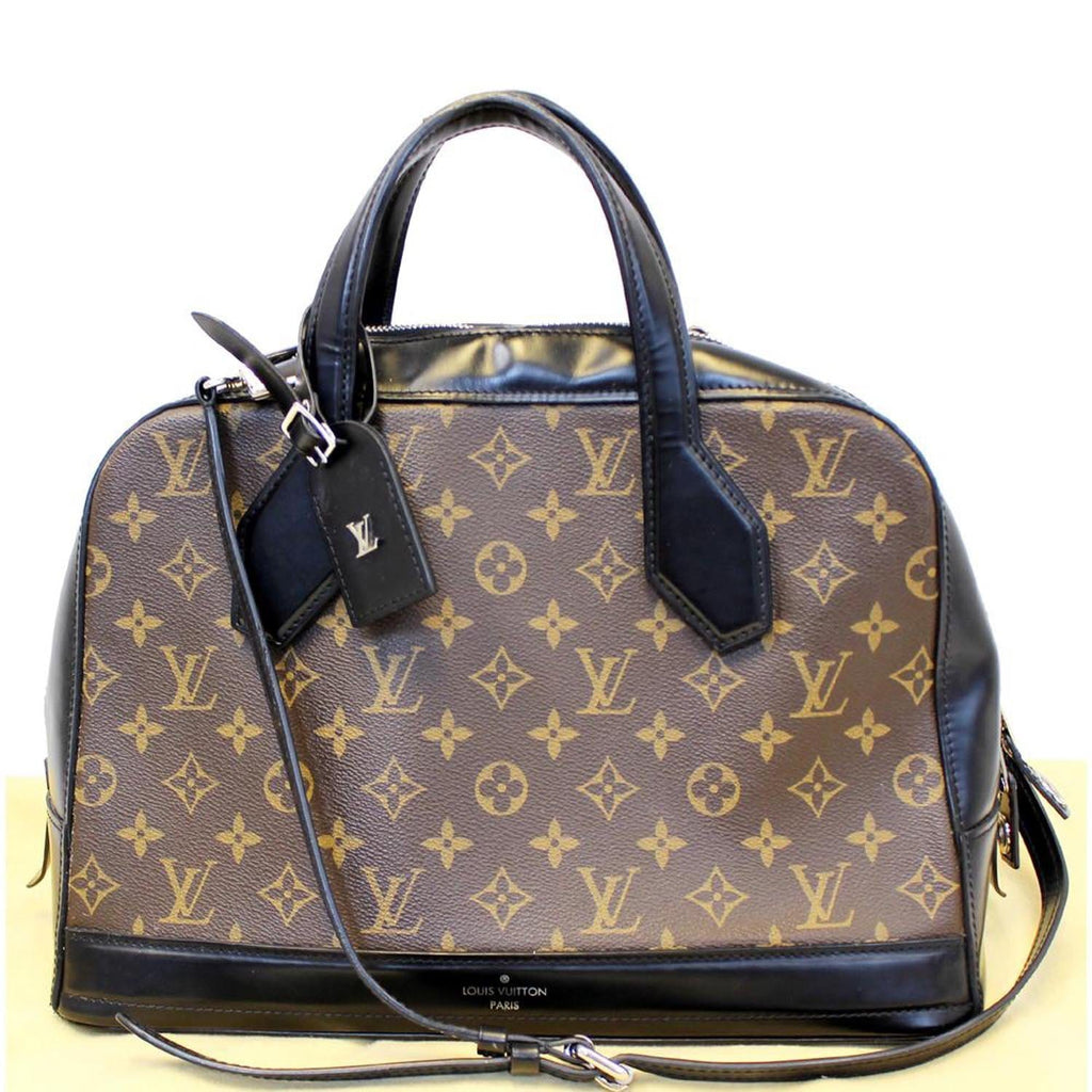 LOUIS VUITTON Dora MM Monogram Canvas Shoulder Bag Blue