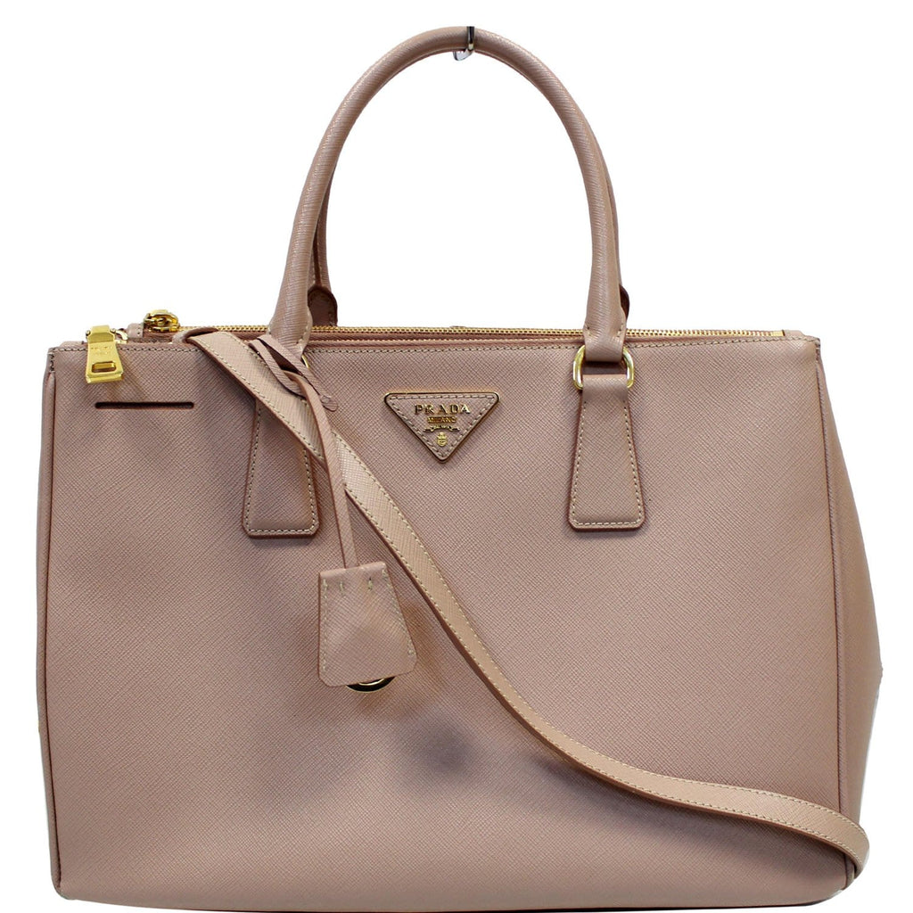 Prada Pink Saffiano Lux Leather Large Gardener's Tote For Sale at 1stDibs