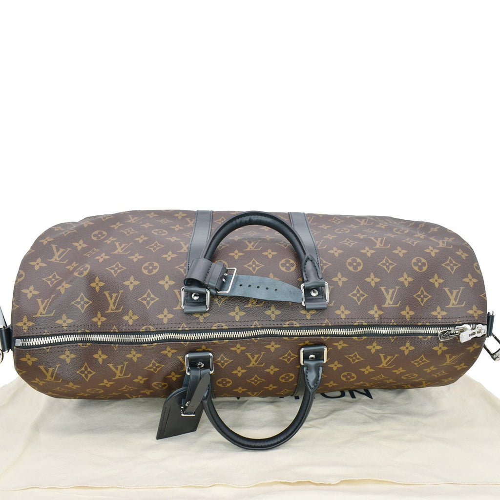 Louis Vuitton // Brown & Black Macassar Keepall 55 Bandoulière Bag – VSP  Consignment