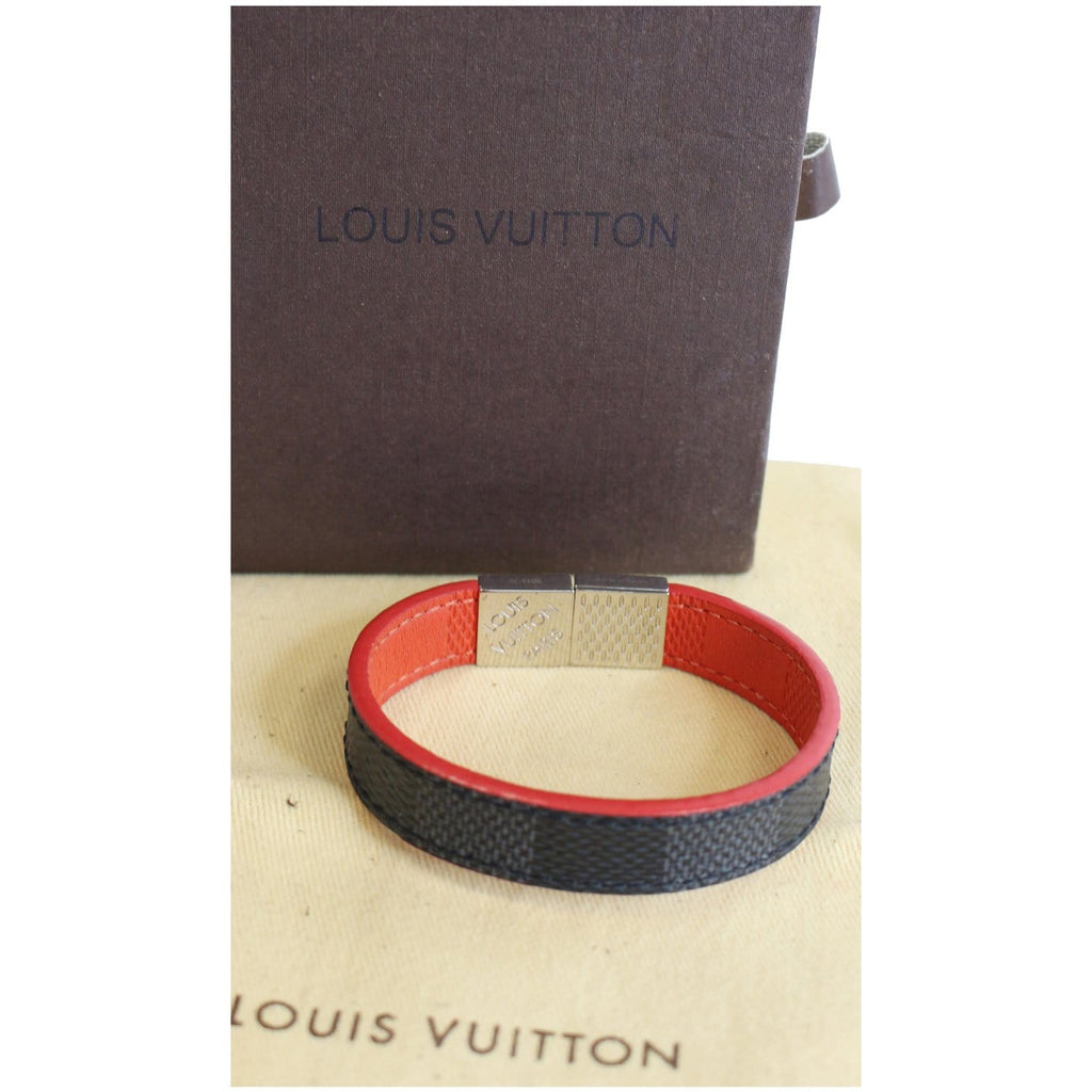 22448 Authentic Louis Vuitton Damier Cobalt Pull It Canvas Bracelet