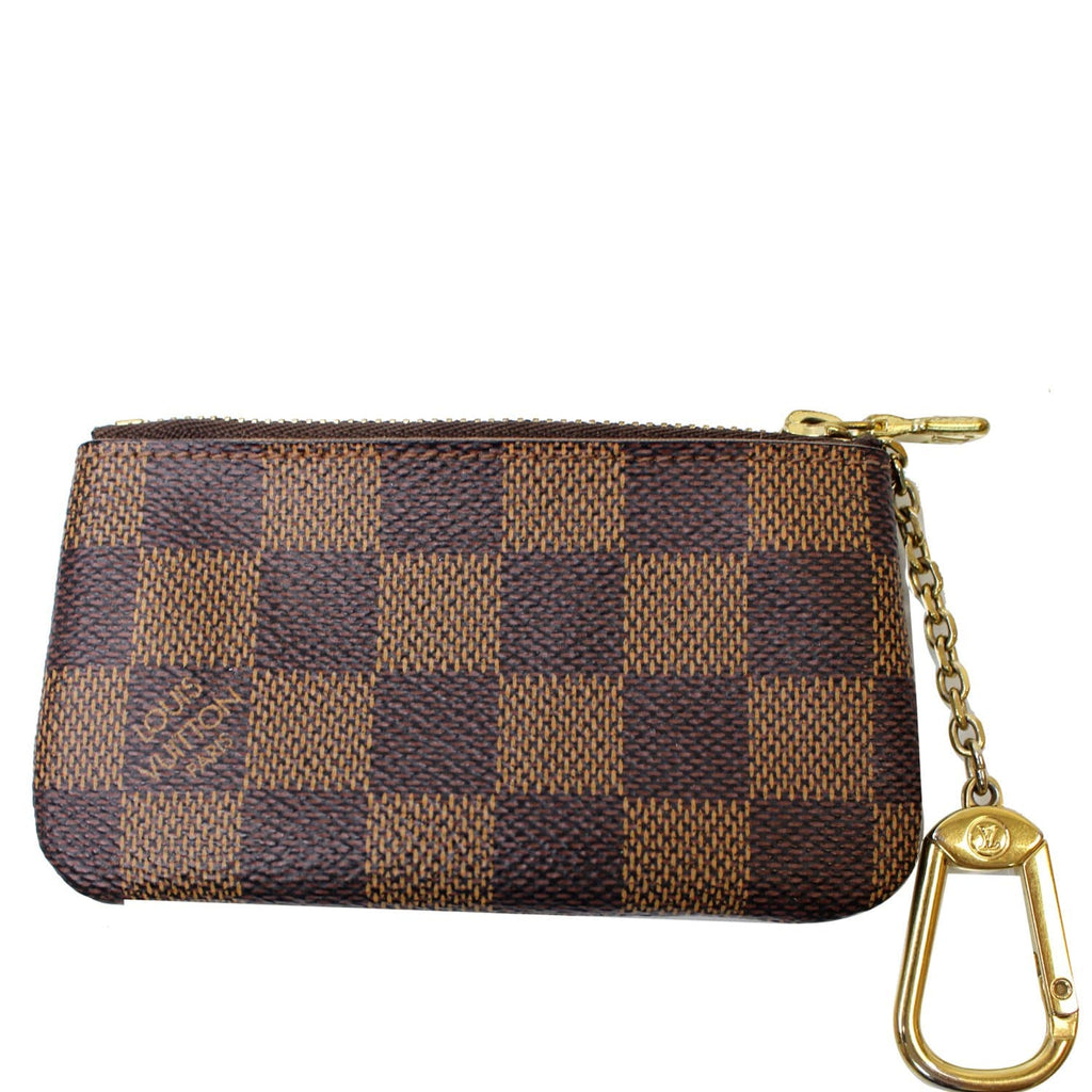 Louis Vuitton Key Holder Enchappes Damier Ebene Brown in Toile