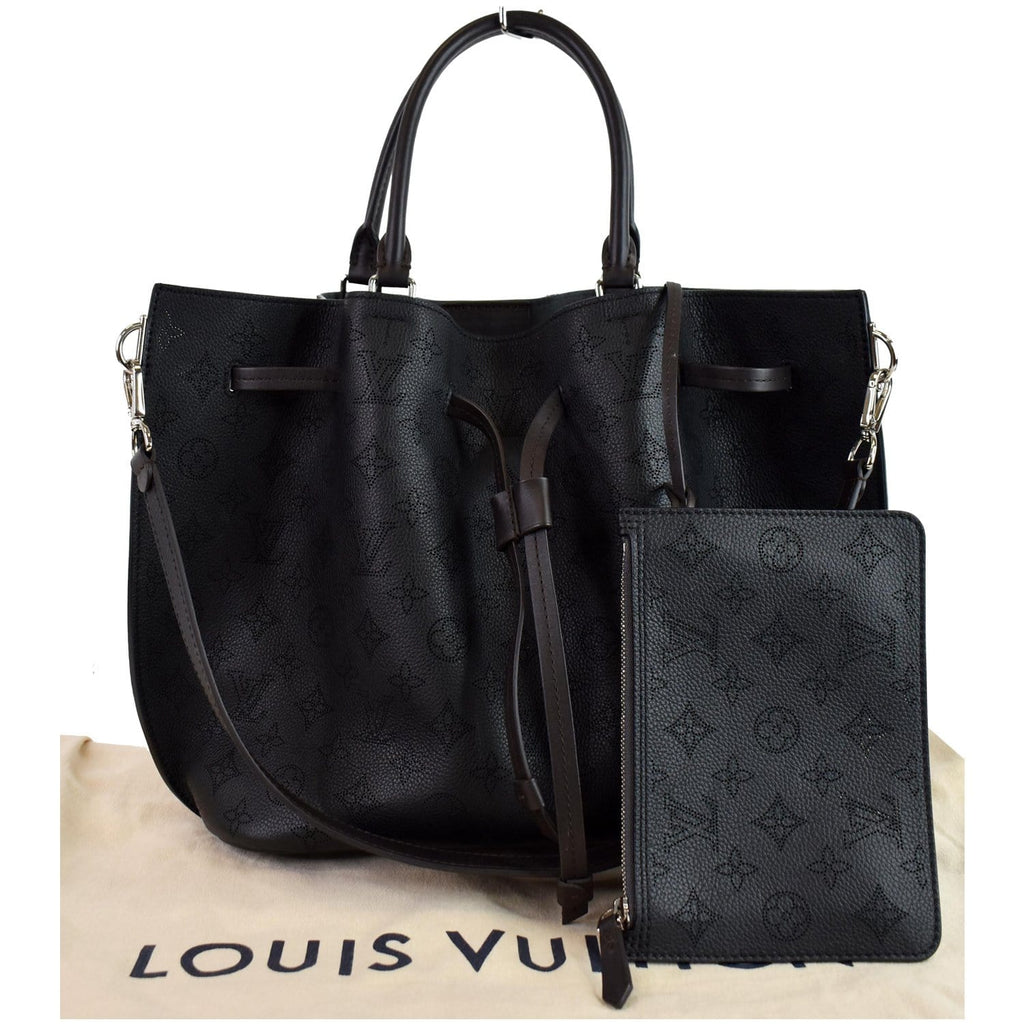 Louis Vuitton Top Handle Girolata Monogram Mahina Noir Black in