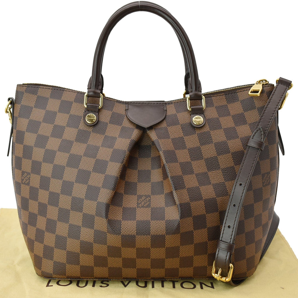 Brown Louis Vuitton Damier Ebene Siena PM Bag For Sale at 1stDibs