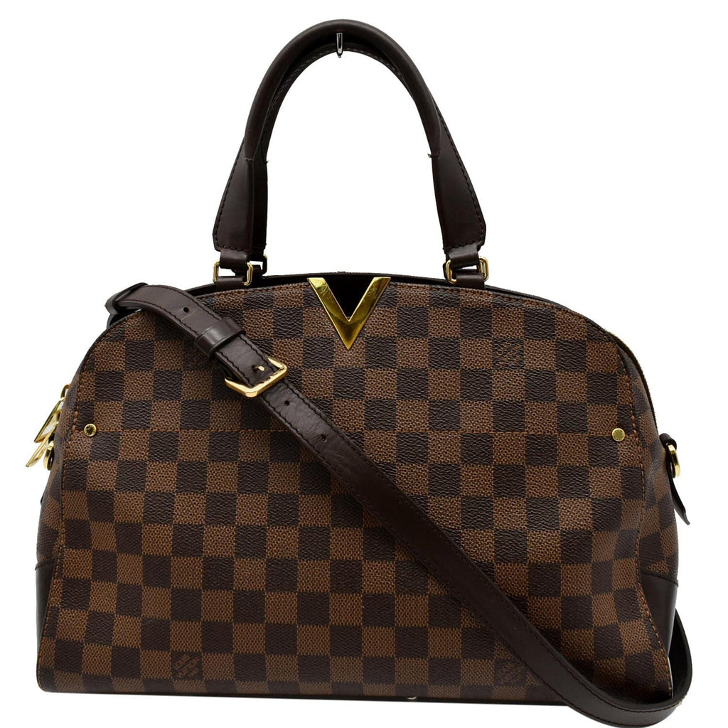 Louis Vuitton Damier Ebene Kensington Bowling Satchel Bag with Box &Dust Bag  For Sale at 1stDibs