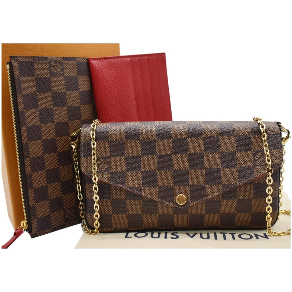 Louis Vuitton Felicie Pochette Monogram Canvas and Wild Animal Print Canvas  Brown 553412