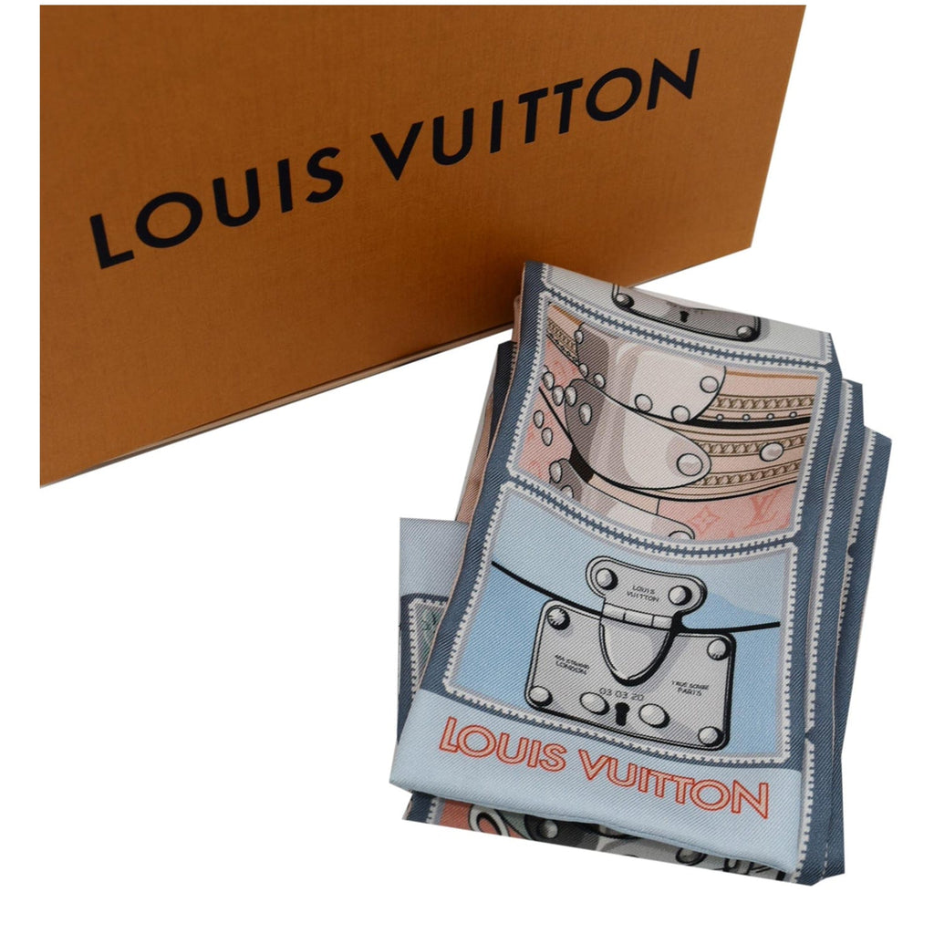 Louis Vuitton Monogram Pop Confidential Bandeau Silk Scarf - Blue
