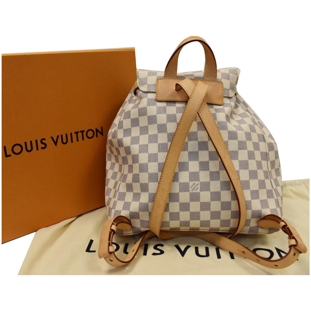 Louis Vuitton LV Women Sperone Backpack in Damier Azur Canvas-Grey - LULUX