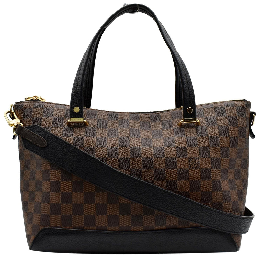 Louis Vuitton Tote Hyde Park Damier Ebene Noir Black in Canvas/Leather with  Brass - US