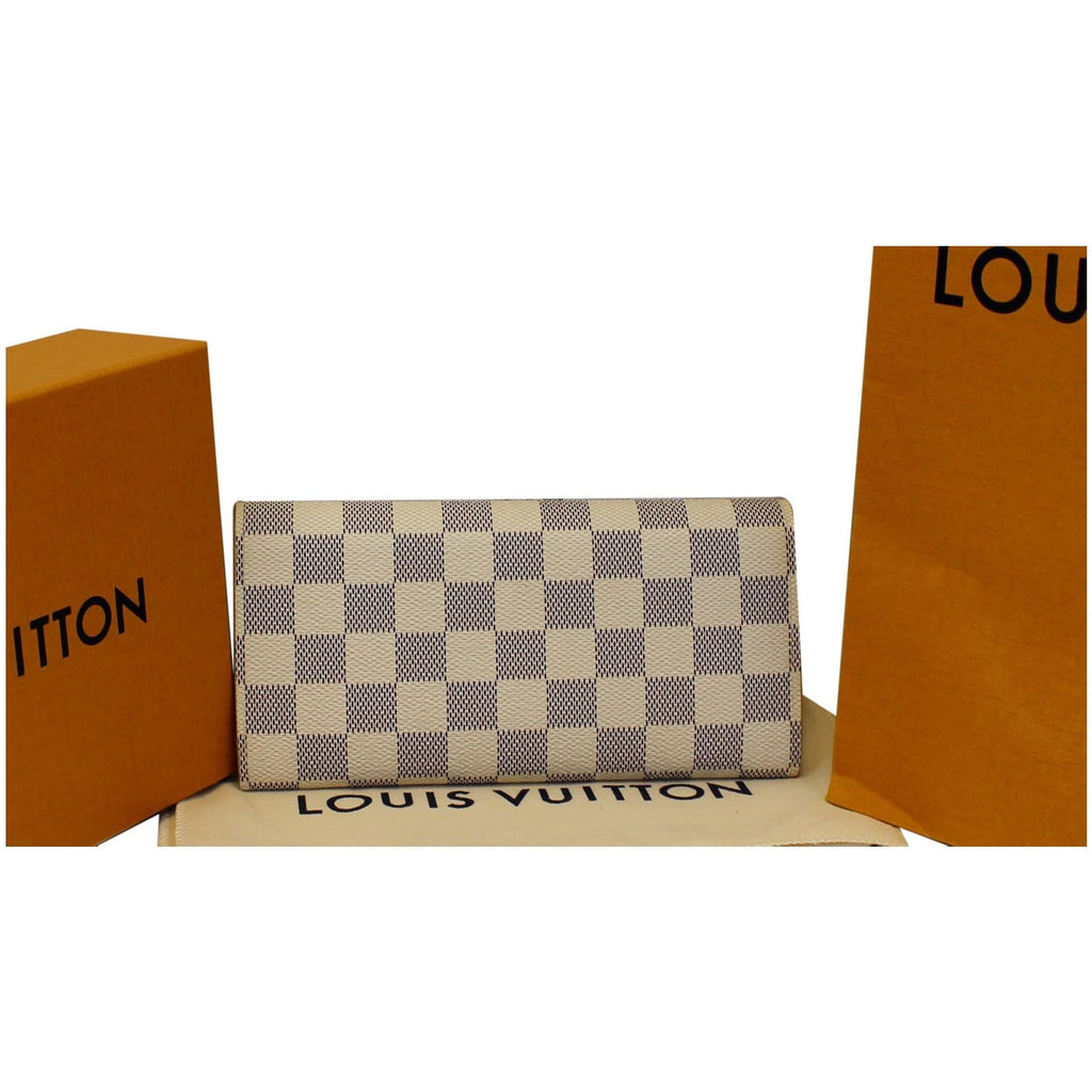 Louis Vuitton Emilie Wallet Damier Azur Cream