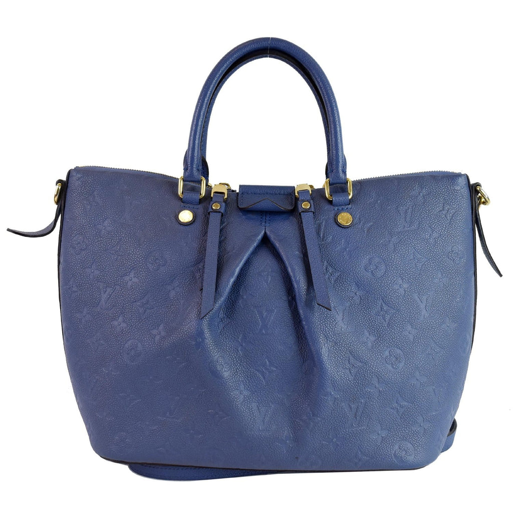 Louis Vuitton Georges Handbag Monogram Empreinte Leather MM Blue 2357352