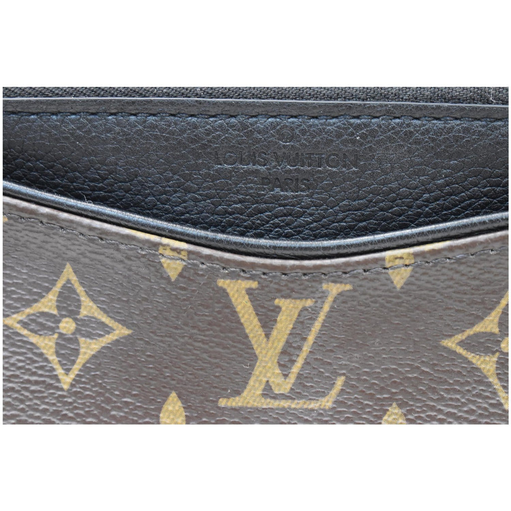 Louis Vuitton sac Brera en toile damier ébène et cuir marron, Brown Louis Vuitton  Monogram Pallas Beauty Case Vanity Bag