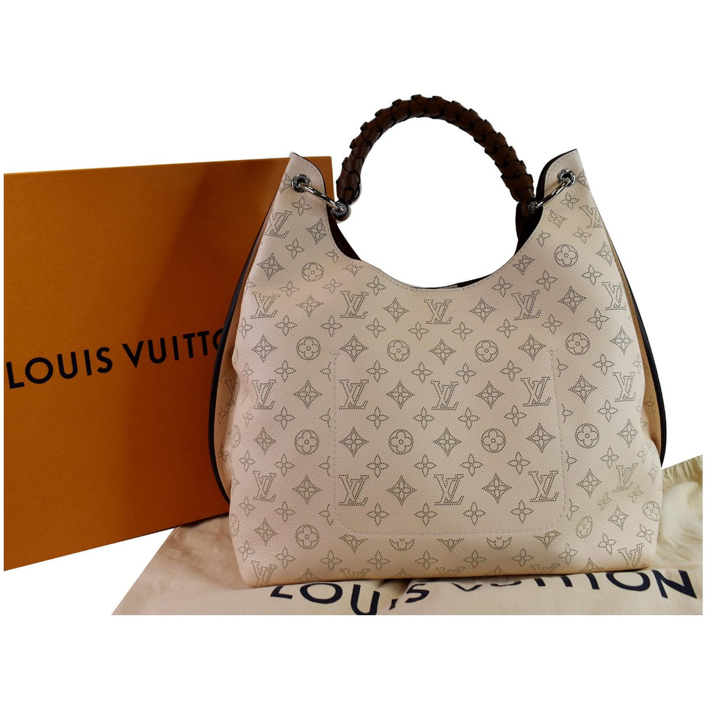 Louis Vuitton Carmel Hobo Chocolate Mahina Leather