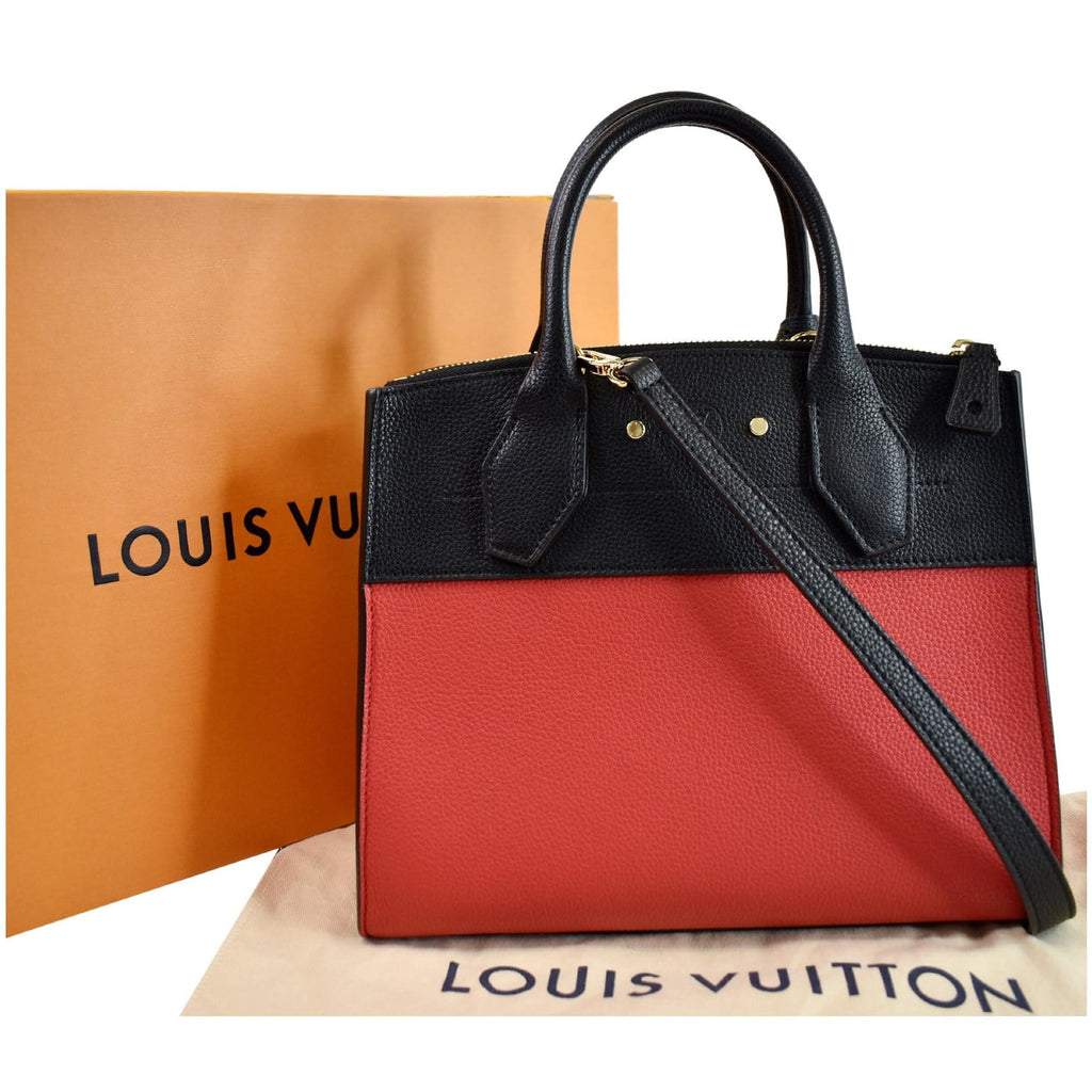 Louis Vuitton Tricolor City Steamer Handbag in Black/White/Red Leather  Pony-style calfskin ref.695975 - Joli Closet