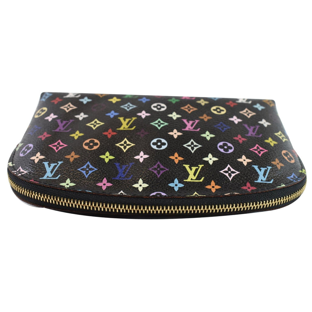 Louis Vuitton Pink/Black Monogram Limited Edition Coquette Pochette ❤ liked  on Polyvore featuring …