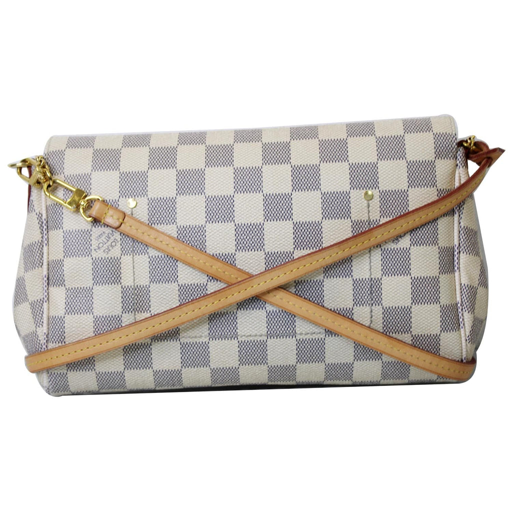 Louis Vuitton Favorite azur MM White Leather ref.542676 - Joli Closet