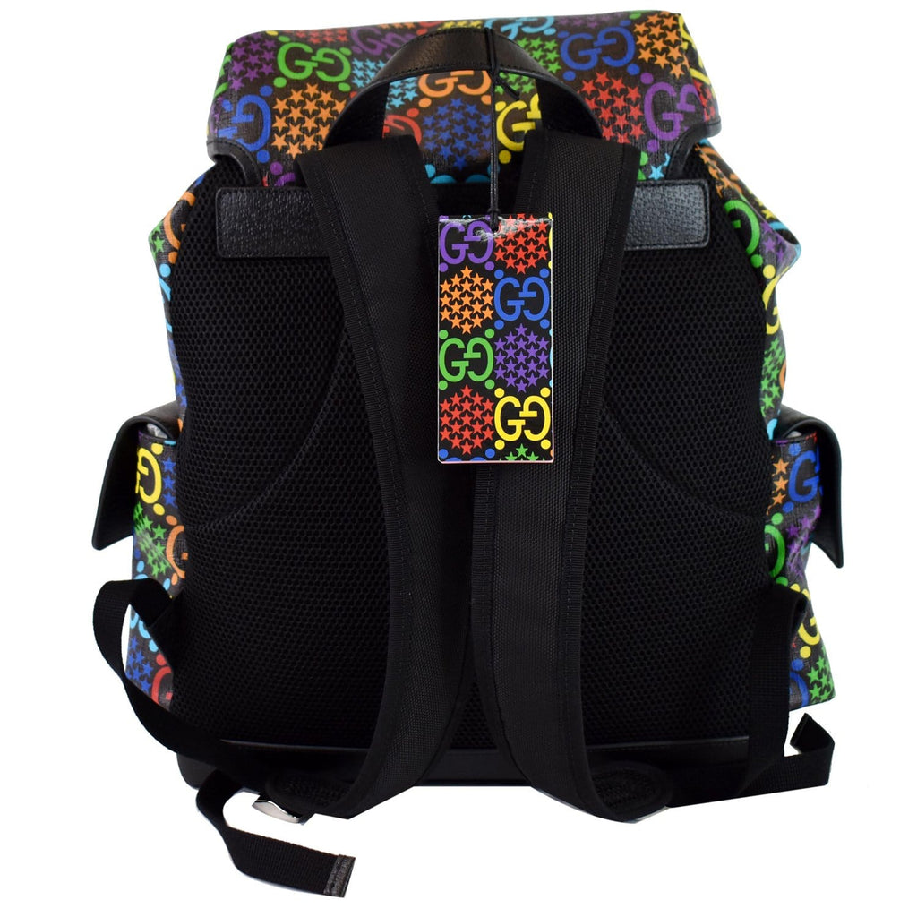 Gucci GG Psychedelic Supreme Medium Backpack Bag Black