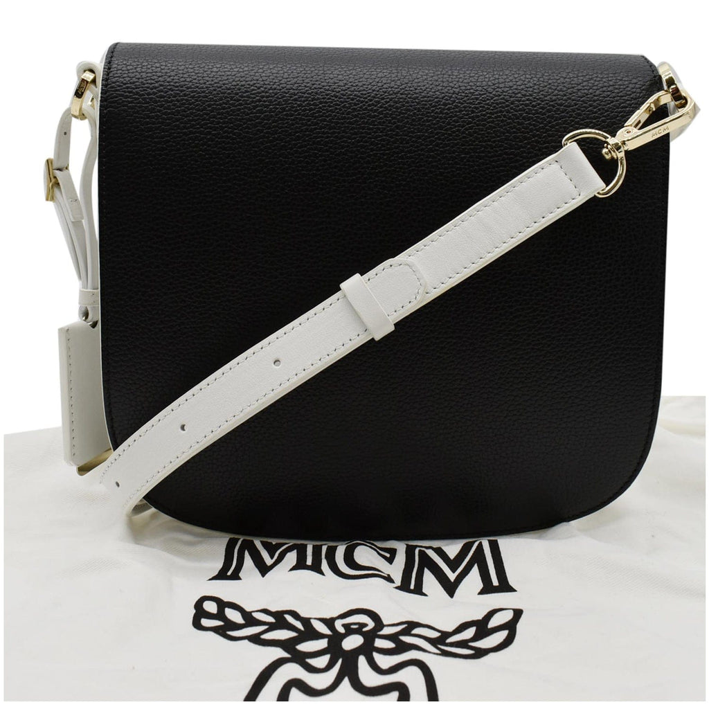 $1,095 MCM Patricia Beige Leather Studded Crossbody Shoulder Bag  MWS9APA17BC001