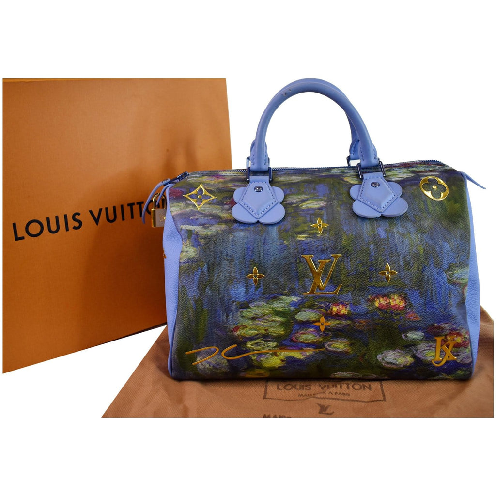 LOUIS VUITTON monet speedy 30 Handbag M43354 Masters canvas Blue Used Women  LV