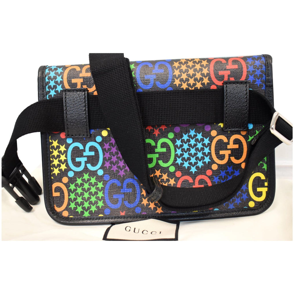 Gucci GG Supreme Monogram Canvas Black Belt Bag 598113 (PZX