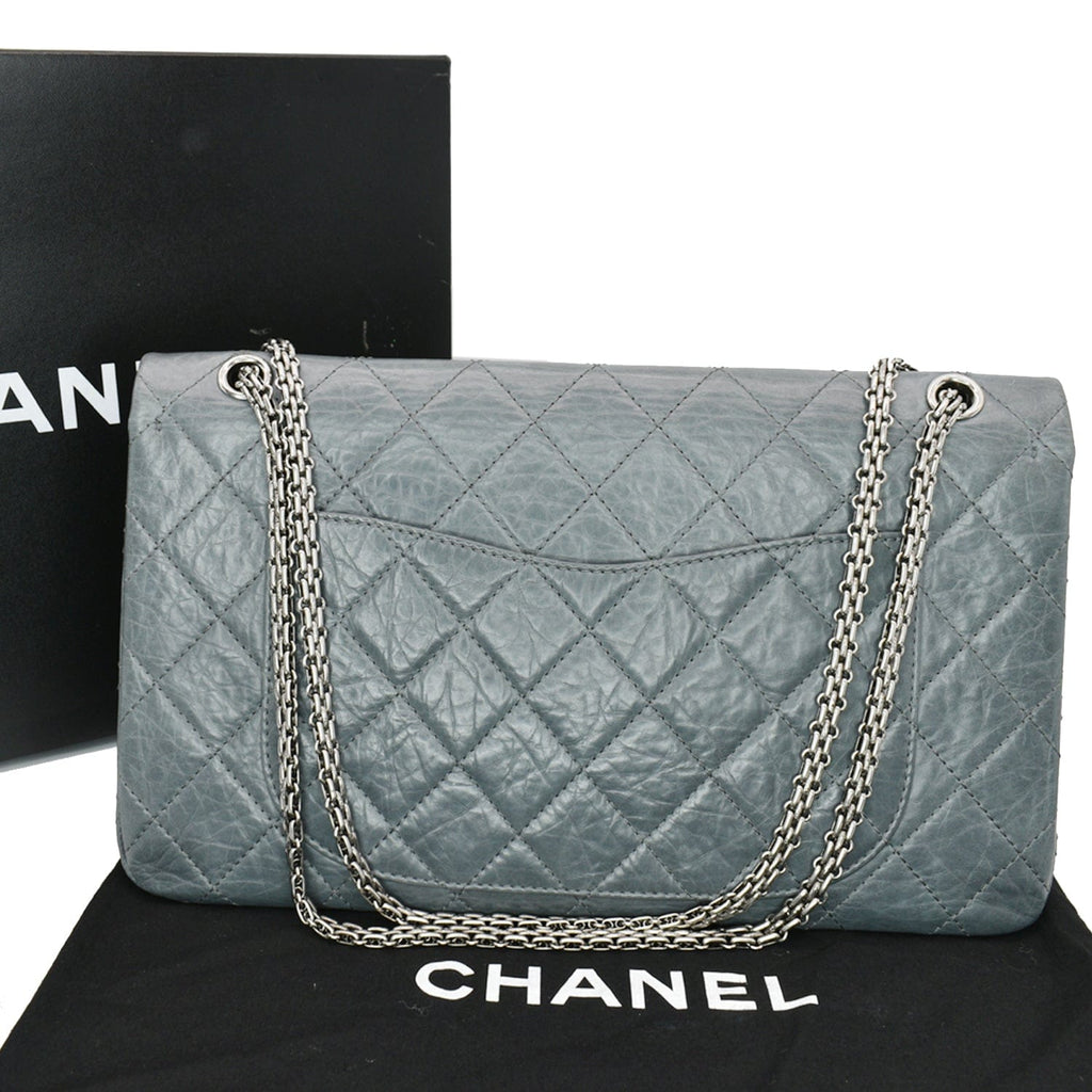 Chanel 50th Anniversary 2.55 Reissue 227 Double Flap Bag - Grey Shoulder  Bags, Handbags - CHA960155