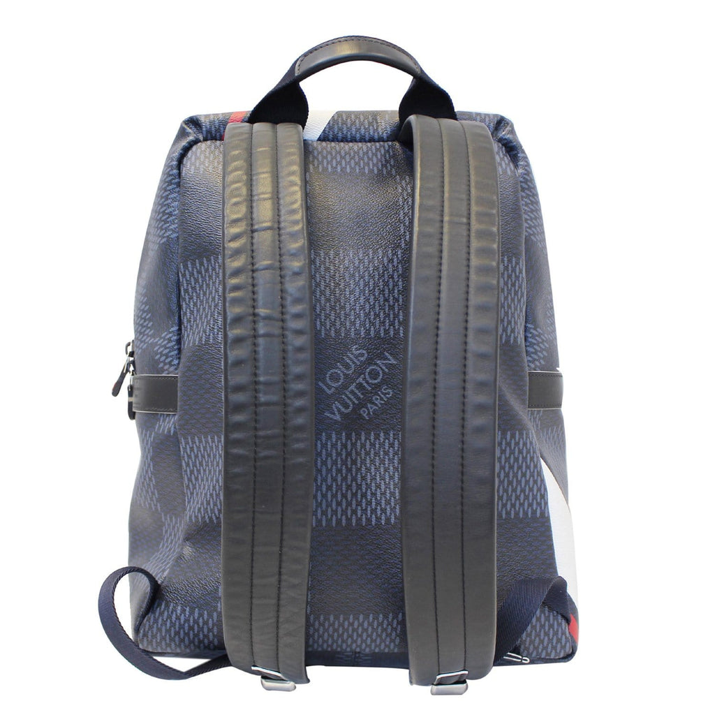 Pre-owned Louis Vuitton Blue Damier Infini Canvas 2017 Americas Cup Apollo  Backpack In Navy Blue