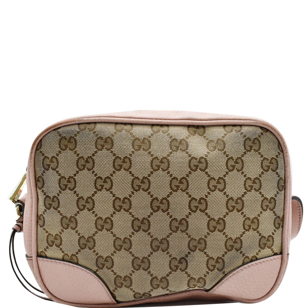 Gucci GUCCI Women's Shoulder Bag GG Canvas Leather Brown 449413 Pochette  Crossbody