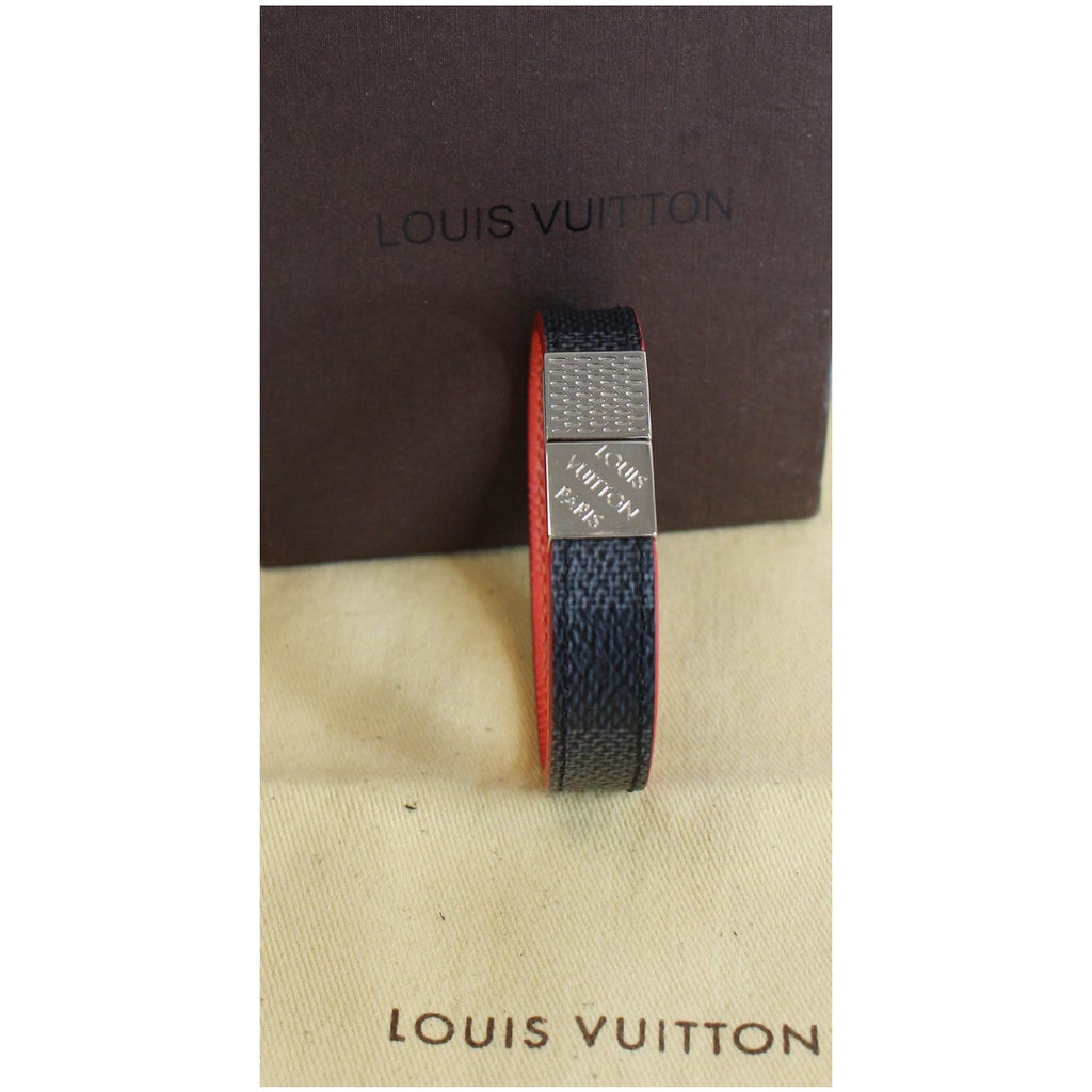 Louis Vuitton Black Damier Ebene Pull It Bracelet Louis Vuitton