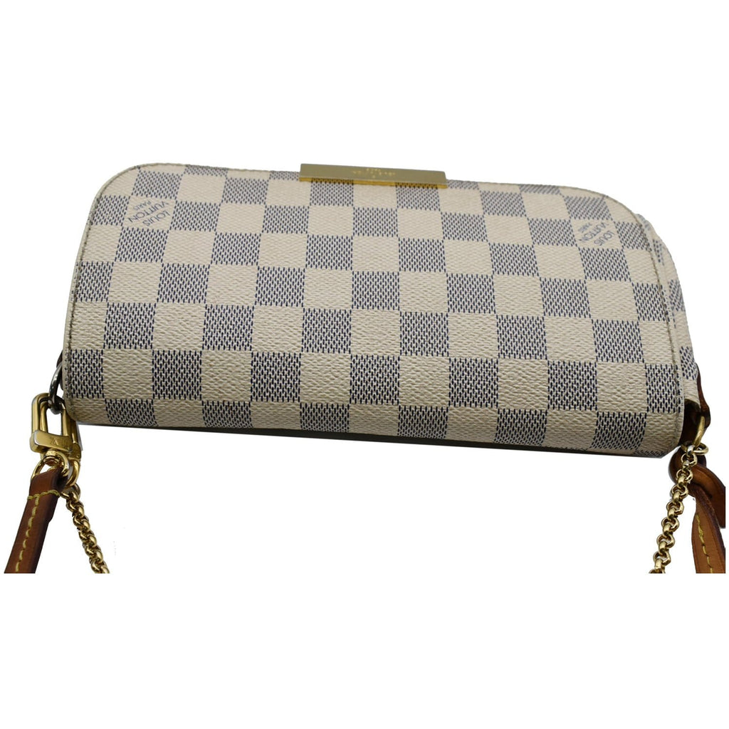 LOUIS VUITTON Favorite PM Damier Azur Crossbody Bag White- 15% OFF