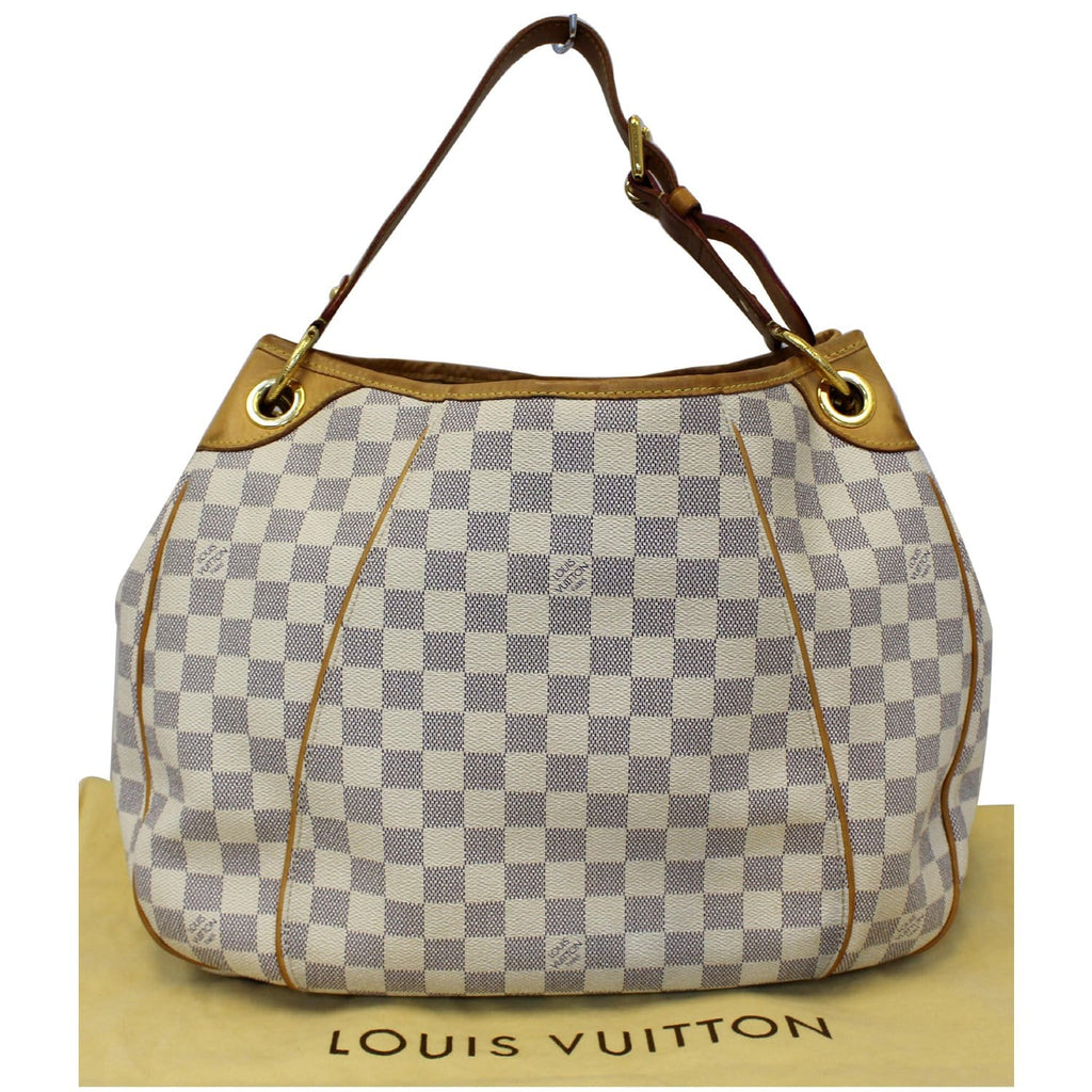 Louis Vuitton White Damier Azur Galliera PM Blue Leather Cloth ref