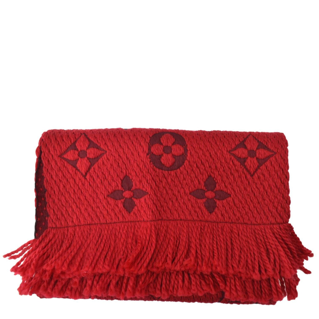 Logomania wool scarf Louis Vuitton Red in Wool - 27881096