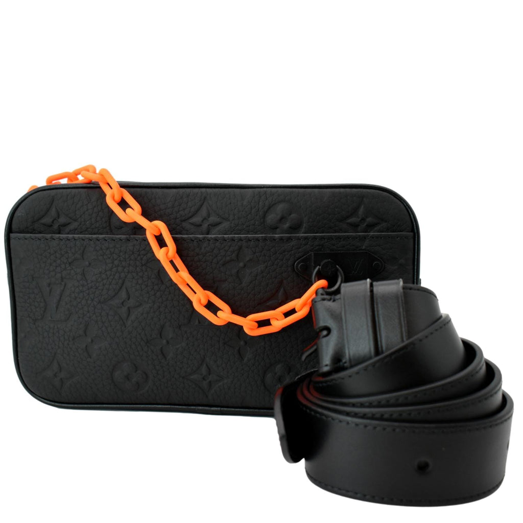 Louis Vuitton Pochette Volga Monogram Empreinte Orange Black in Taurillon  Leather with Orange - US