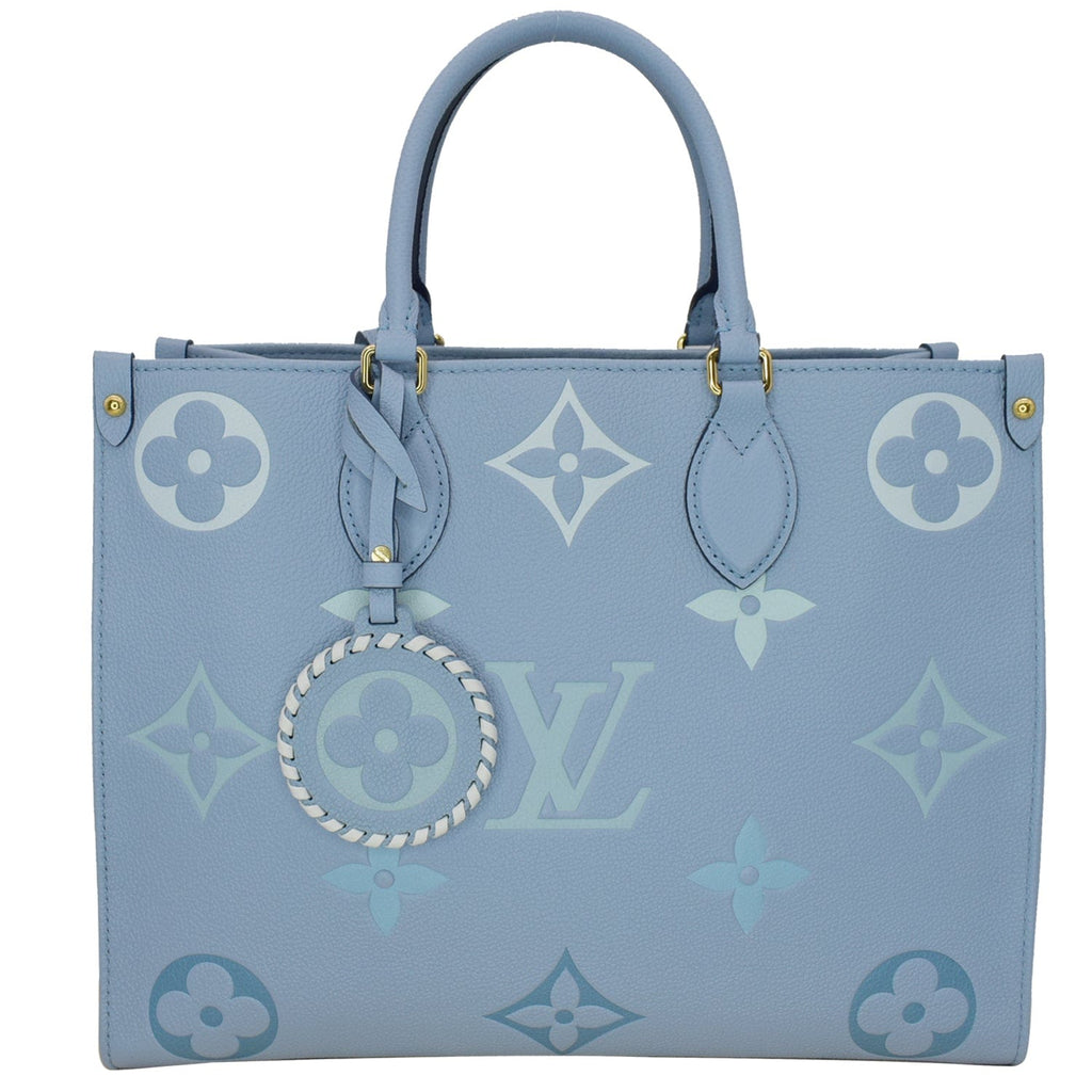 LOUIS VUITTON Empreinte Monogram Giant By The Pool Onthego MM Summer Blue |  FASHIONPHILE