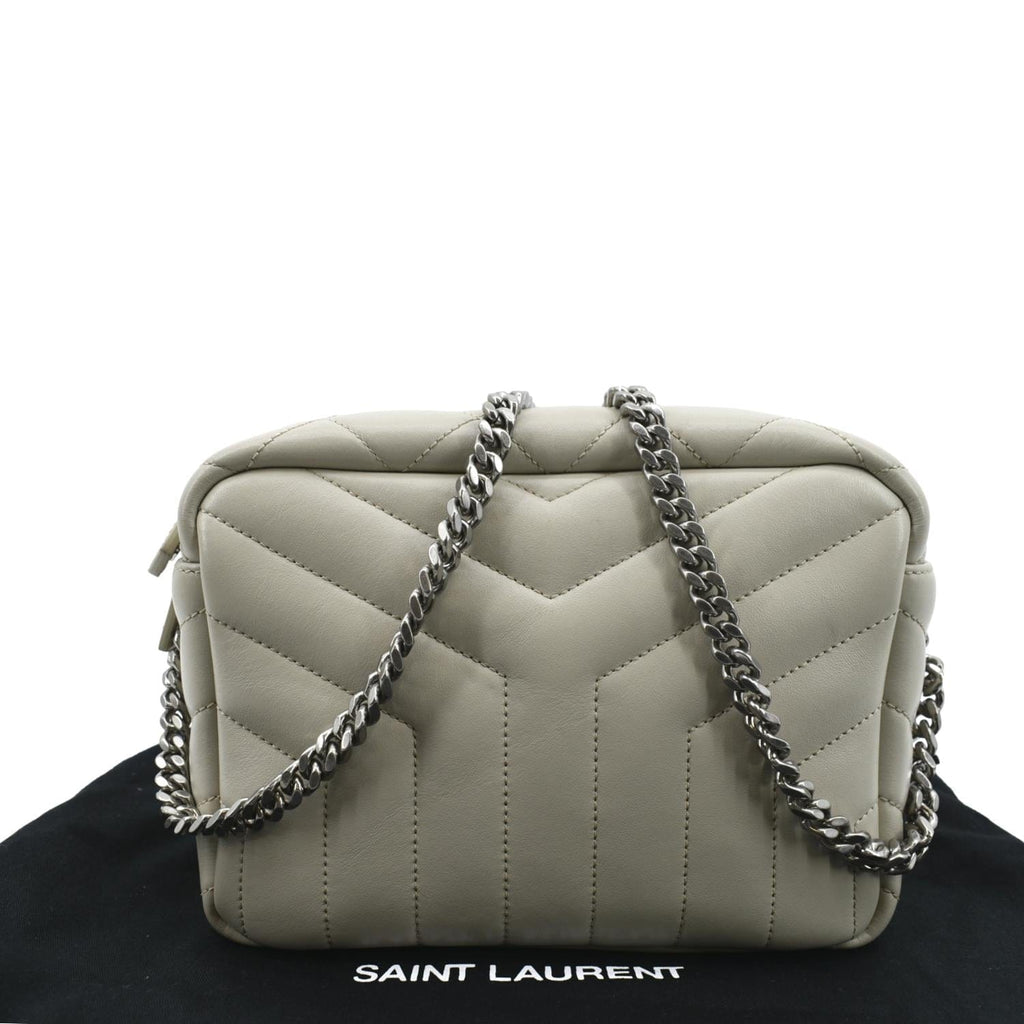 Loulou leather crossbody bag Saint Laurent White in Leather - 35963724