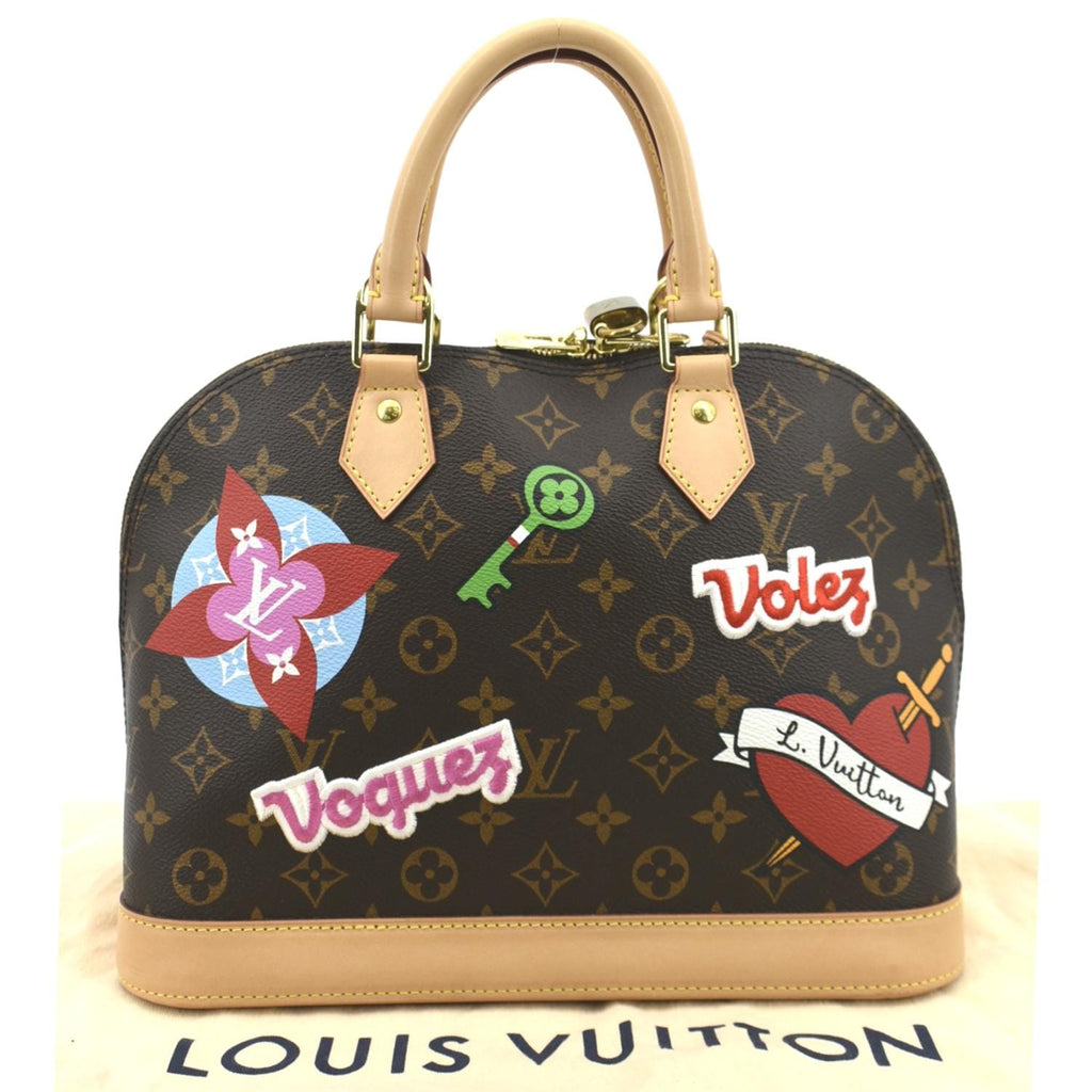 Louis Vuitton Alma Handbag Limited Edition Patches Monogram Canvas PM