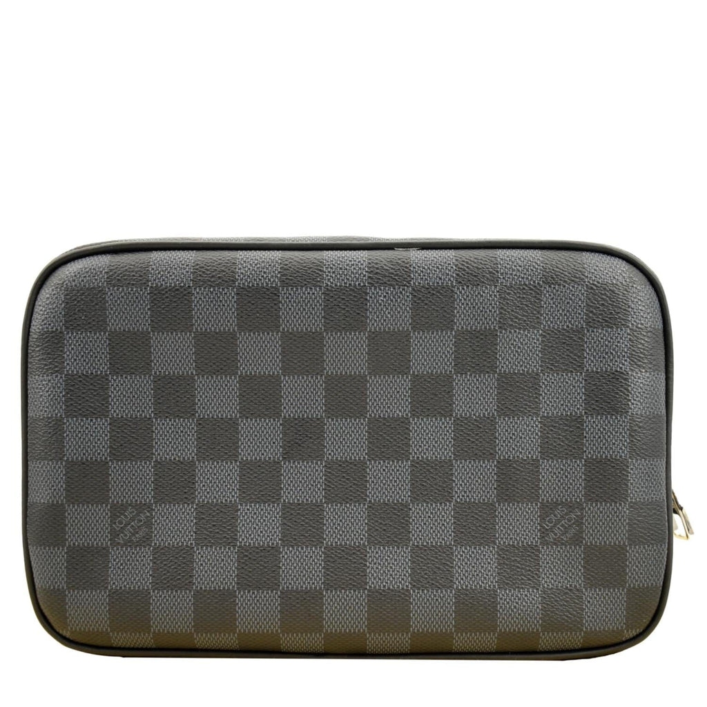 LOUIS VUITTON TOILETRY BAG IN DAMIER GRAPHITE POUCH Grey Leather ref.543224  - Joli Closet