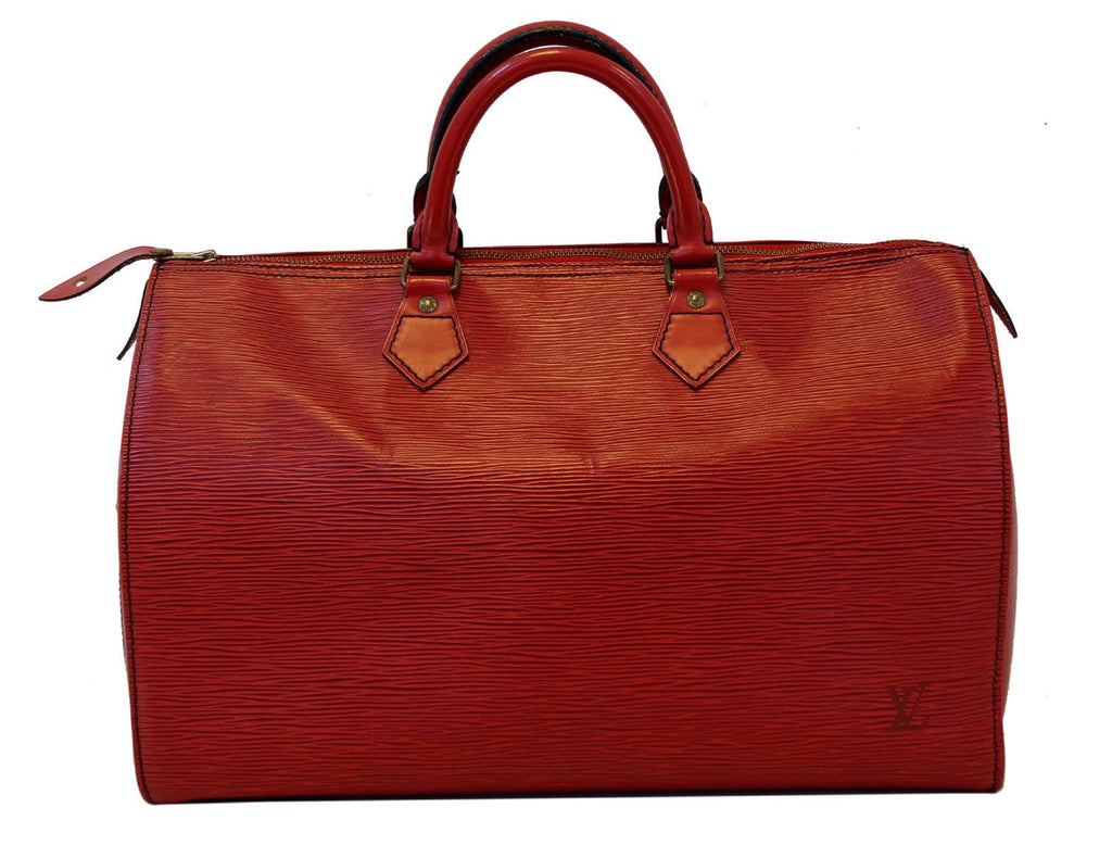 Auth Louis Vuitton Epi Speedy 25 M43017 Women's Handbag Castilian Red