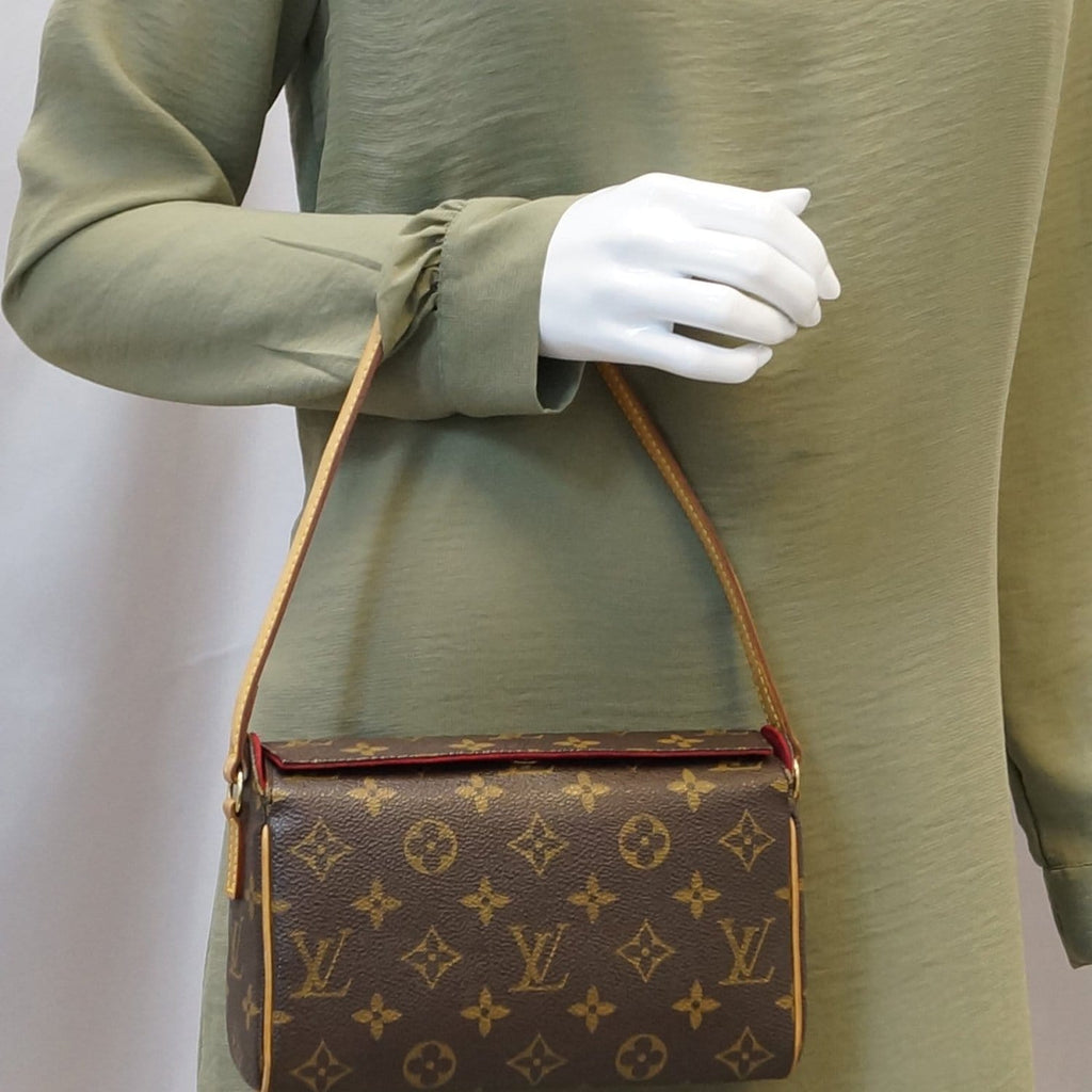 E4744 Authentic Louis Vuitton Monogram Recital Hand Bag M51900-Sold 
