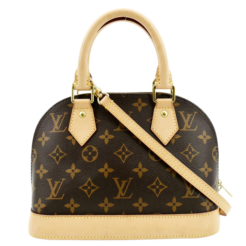 LOUIS VUITTON Studded Alma BB Monogram Macassar Canvas Crossbody