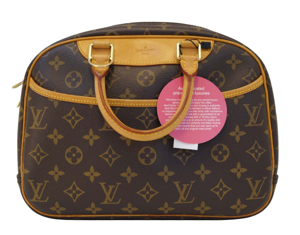 Authentic Louis Vuitton Monogram Trouville Handbag Tote Bag #17195