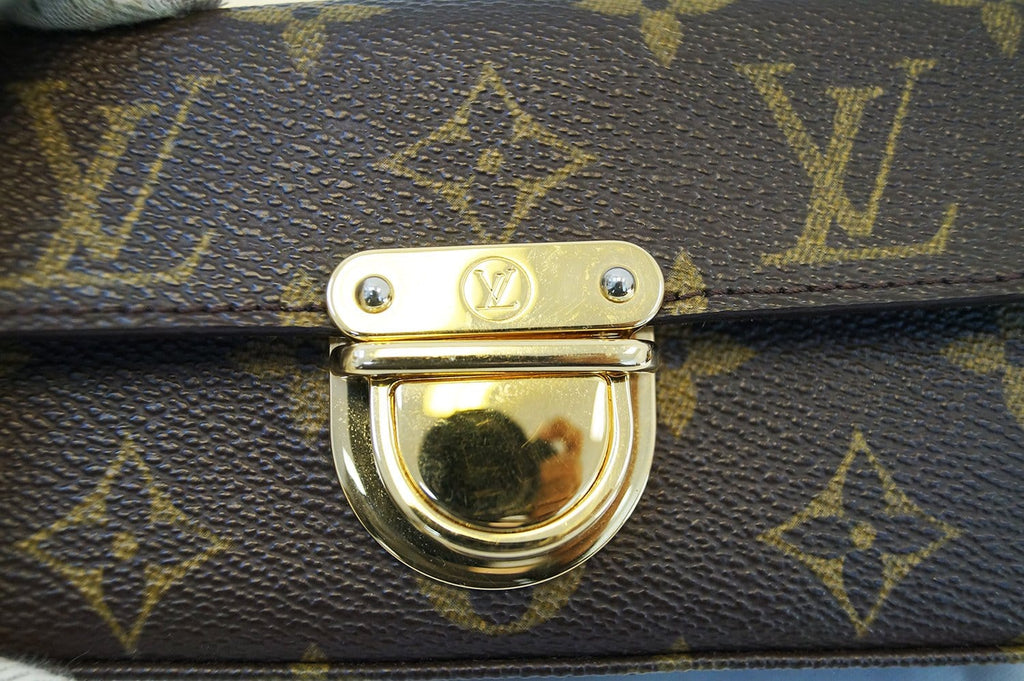 Louis Vuitton glasses case Pochette Lagoon 14145 Brown Unisex