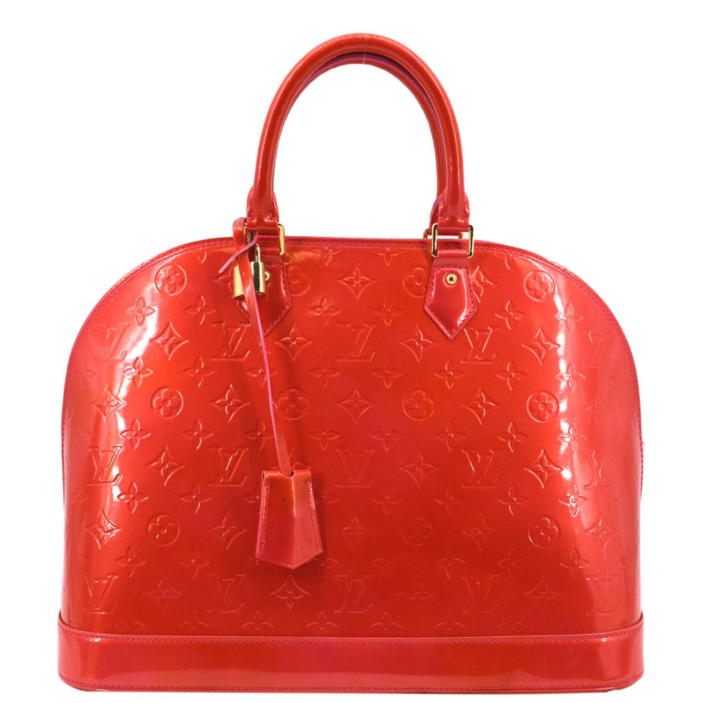 Louis Vuitton Red Monogram Vernis Alma GM Bag Louis Vuitton