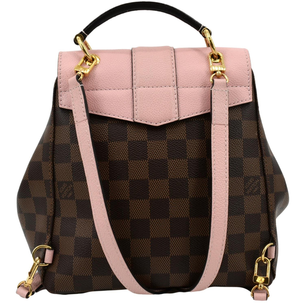 Louis Vuitton '18 Damier Ebene Canvas/Magnolia Leather Clapton Backpack Bag  For Sale at 1stDibs