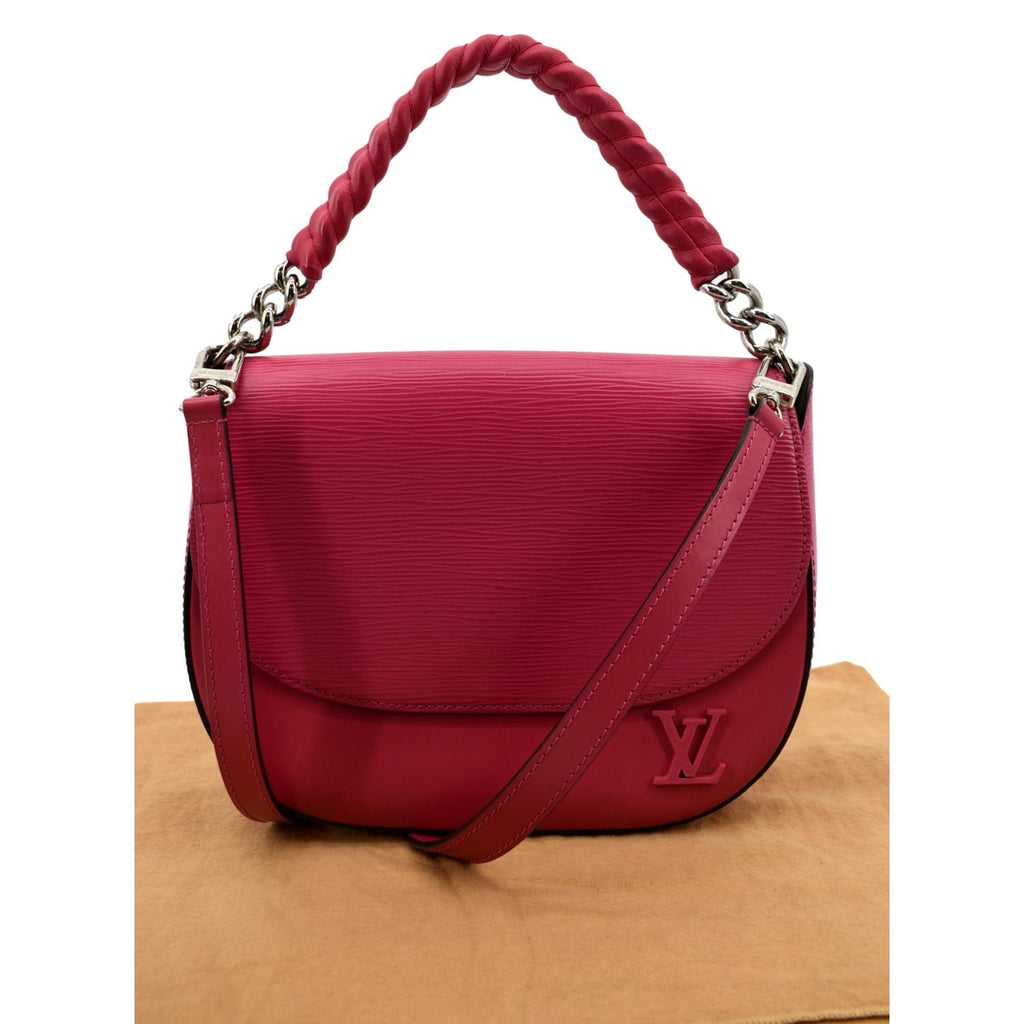 Charming Louis Vuitton Luna shoulder bag in pink epi leather ref