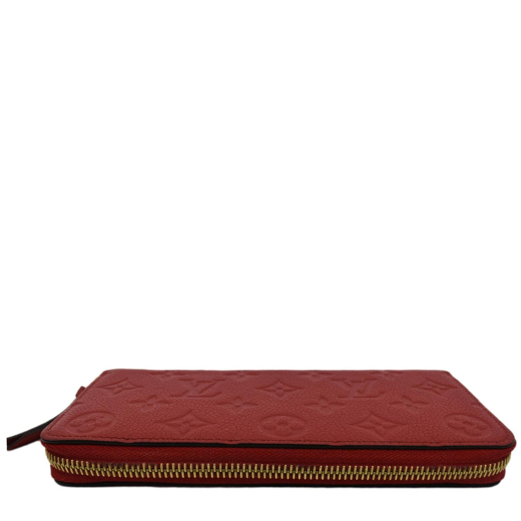 Authentic Louis Vuitton Clemence Navy/Red Empreinte Long Wallet M69415