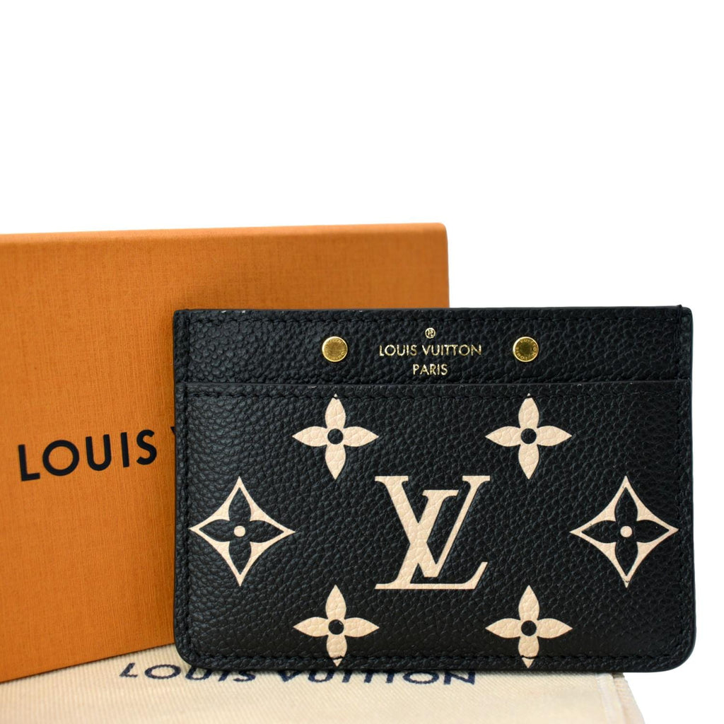 Authentic LOUIS VUITTON BICOLOR Monogram Empreinte Card Case M81022  #M81-022