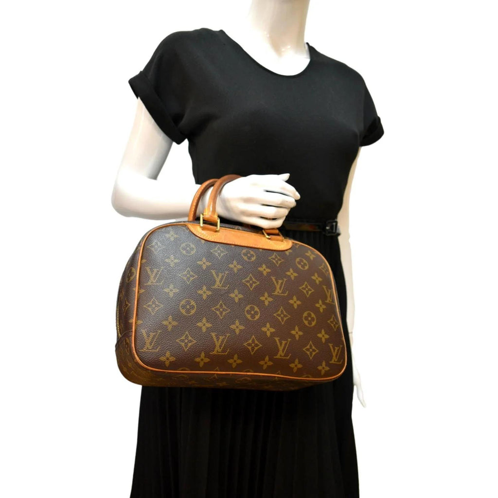 Authentic Louis Vuitton Monogram Trouville Handbag Tote Bag #17195