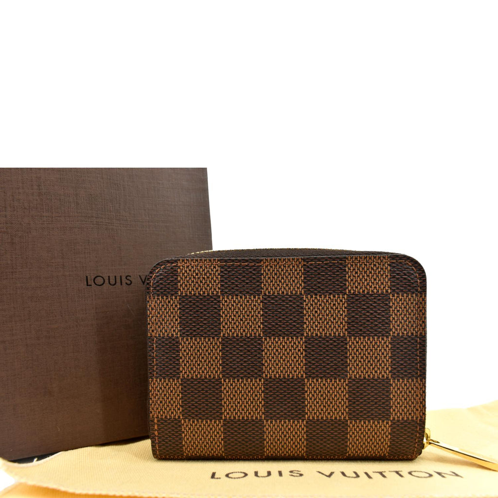 Louis Vuitton Brown Damier Ebene Pochette Billets Macao Leather Cloth  Pony-style calfskin ref.975962 - Joli Closet